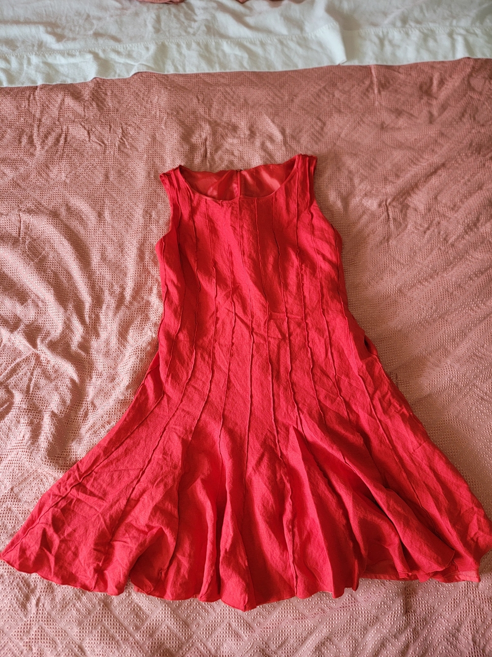 Calvin Klein Red Sleeveless Fit-and-Flare Dress